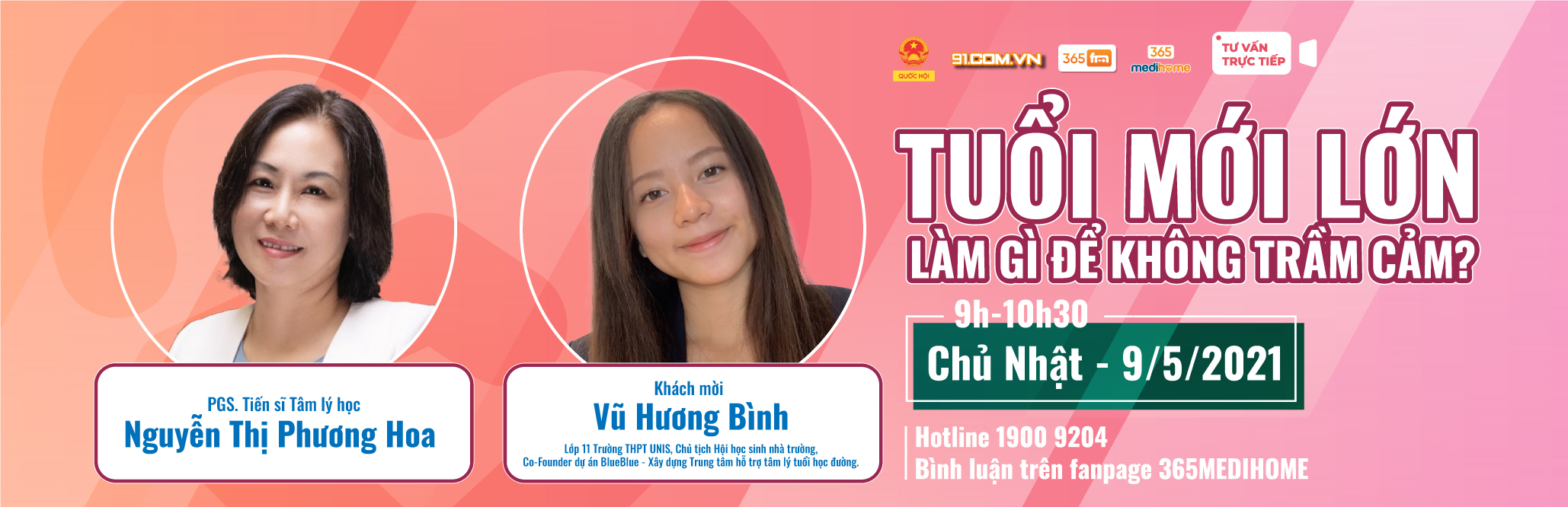 [Truyền hình trực tiếp] TUỔI MỚI LỚN - LÀM GÌ ĐỂ KHÔNG TRẦM CẢM?